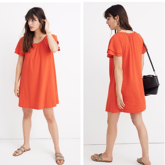 Madewell Texture & Thread Tiered-Sleeve Dress - Picture 2 of 4